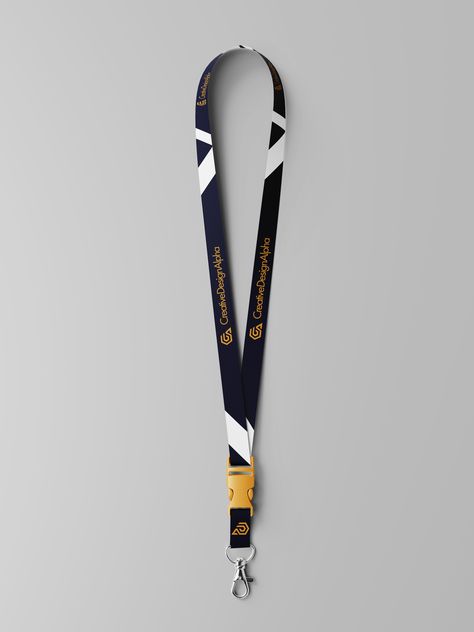 Simple Lanyard design 2023 Simple Lanyard Design, Lanyard Design Corporate, Creative Lanyard Design, Lanyard Design Ideas, Media Kit Design, Design Black Gold, Custom Lanyards, Graphic Design Tutorials Learning, Id Card Template