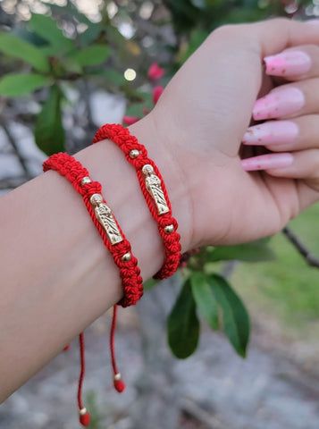 Red Spiritual Beaded Bracelets For Blessing, Spiritual Red Beaded Bracelets For Blessing, Red Spiritual Bracelets For Friendship, Red Personalized Spiritual Bracelets, Personalized Red Spiritual Bracelets, Personalized Spiritual Red Bracelets, Handmade Red Bracelets For Blessing, Handmade Red Bracelet For Blessing, Red Spiritual Rosary Bracelet