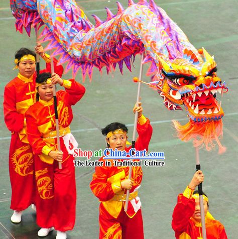 Supreme Luminous Dragon Dance Costume Complete Set Chinese Dragon Dance Costume, Chinese Dragon Costume, Chinese Dragon Puppet, Dragon Dance Costume, Chinese Dragon Dance, Snake Costume, Puppet Costume, Lion Dragon, Butterfly Man