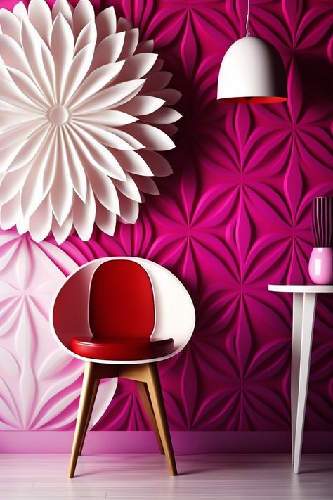 Leather Interior Design, Tea Wallpaper, Colorful Room Decor, Interior Design Principles, Eid Card Designs, Store Design Boutique, Viva Magenta, Salon Art, Flower Art Images