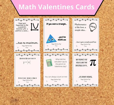 Valentines Gifts From Teacher, Teacher Valentines Cards, Math Valentines Cards, Online Valentine Cards, Teacher Valentine Cards, Valentines Cards For Kids, Student Valentines, School Valentine Cards, Cards Teacher