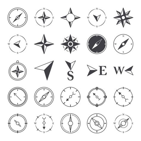 compass rose navigation cartography travel explore equipment icons set line design icon The Compass, Tree Saw, Compass Rose, Wedding People, Design Icon, Heart Tree, Cityscape Photos, Logo Banners, Nature Backgrounds