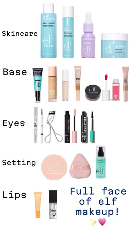 Essence Full Face Makeup, Full Face Elf Makeup, Full Face Of Elf Makeup, Acne Safe Makeup, Makeup Routine Guide, Safe Makeup, Makeup List, Top Makeup, Makeup Help