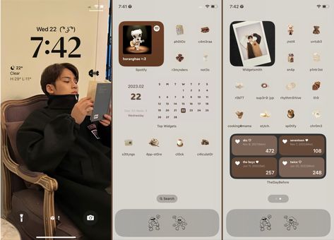 Svt Widget Ideas, Ipod Widget Seventeen, Seventeen Ios Layout, Mingyu Widget, Seventeen Phone Layout, Seventeen Homescreen Layout, Seventeen Widget, Android Organization, Iphone Tutorial