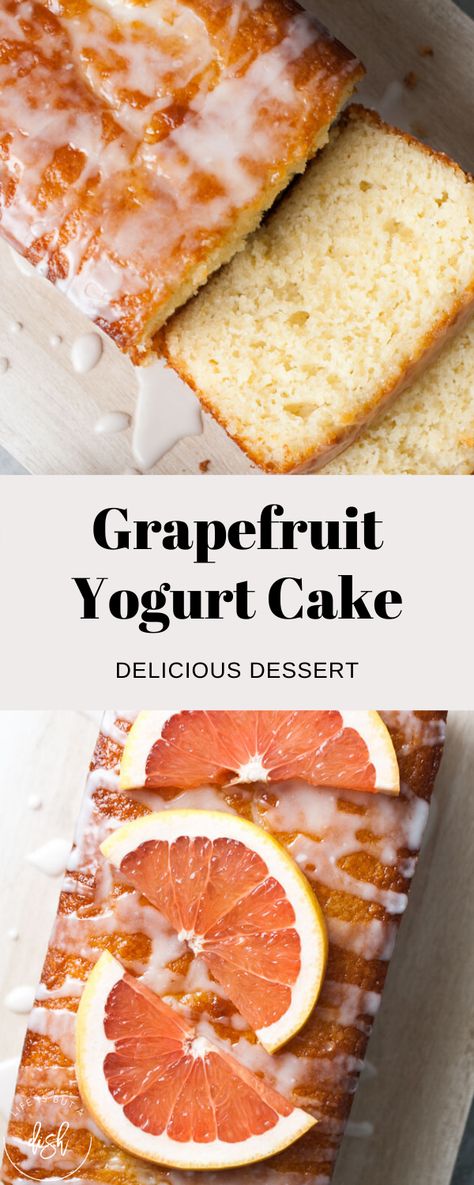 Grapefruit Yogurt Cake, Baking Oreo, Grapefruit Dessert, Cake Without Baking, Grapefruit Recipes, Citrus Cake, Citrus Recipes, Yogurt Cake, Simple Cake