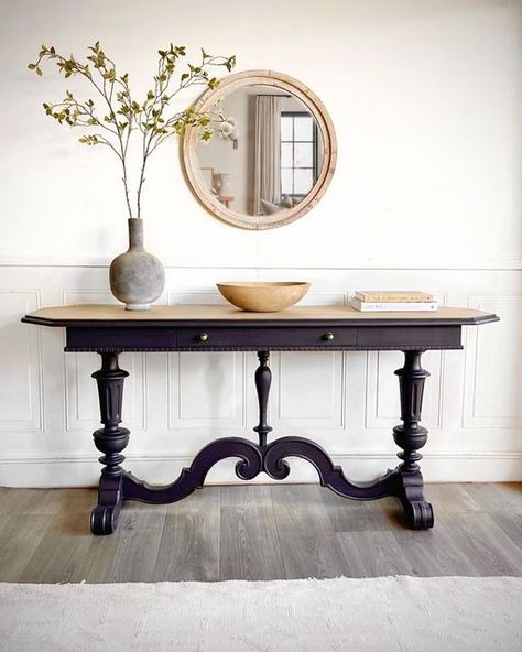 Antique Entrance Table, Glow Furniture, Entrance Hall Tables, Victorian Entry, Update Furniture, Entrance Tables, Antique Console Table, Entry Console, Table Flip