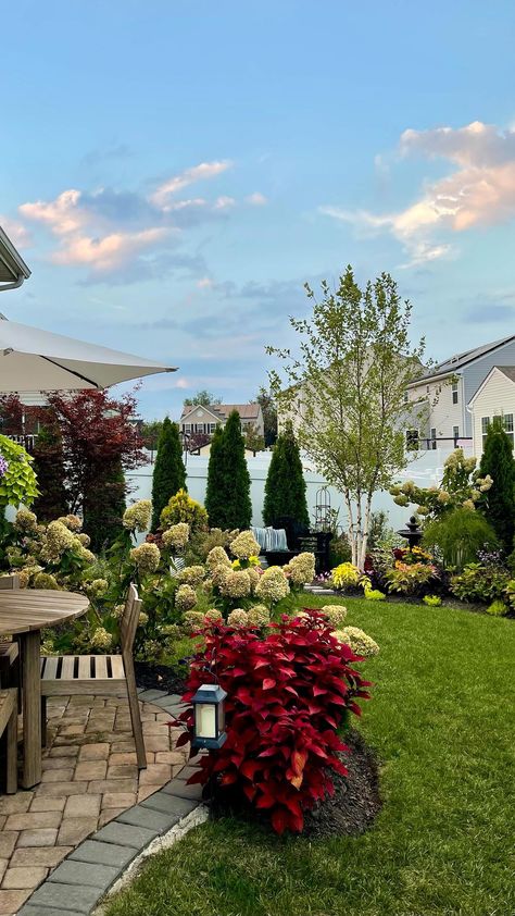 goodpathgarden on Instagram: From a basic grass area with no purpose to a garden full of vertical interests, hydrangea blooms, and perennials/annuals colors. It took us… Garden Goals, Side Yard Landscaping, Hydrangea Not Blooming, Backyard Living, Home Landscaping, Side Yard, House Landscape, Backyard Oasis, Landscaping Ideas