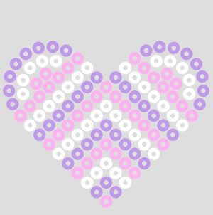 Perler Beads Ideas Heart, Perler Beads Heart Pattern, Perler Bead Heart Patterns, Heart Perler Bead Patterns, Perler Bead Heart, Melt Beads Patterns, Hamma Beads Ideas, Easy Perler Bead Patterns, Melty Bead Patterns