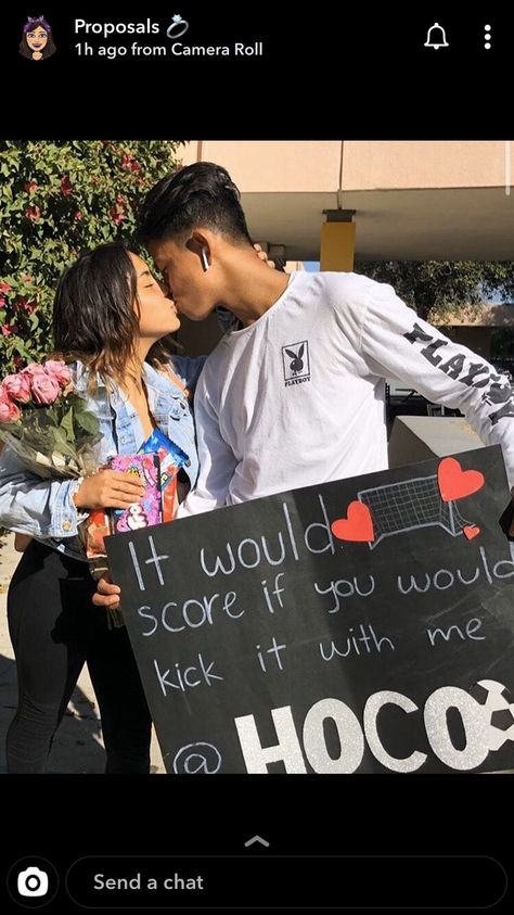 It would score if you would kick it with me at hoco Soccer Homecoming Proposal Hoco Date, Homecoming Poster Ideas, Prom Posters, Homecoming Signs, Cute Homecoming Proposals, Cute Prom Proposals, Homecoming Posters, Dance Proposal, Spirit Week Outfits