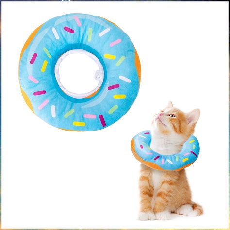 Cat Cone Collar Soft, Nobleza Adjustable Cute Donut Pet Recovery Collar for Wound Healing, Comfy Alternative Elizabethan Coll Cone Collar, Elizabethan Collar, Cute Donuts, Pet Shampoo, Cat Scratcher, After Surgery, Small Puppies, Wound Healing, Neck Pillow