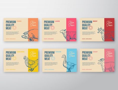 Squid Sketch, Beer Website, Fresh Food Packaging, Meat Packaging, Beef Farming, 카드 디자인, Animal Silhouette, Food Packaging Design, Packaging Labels Design