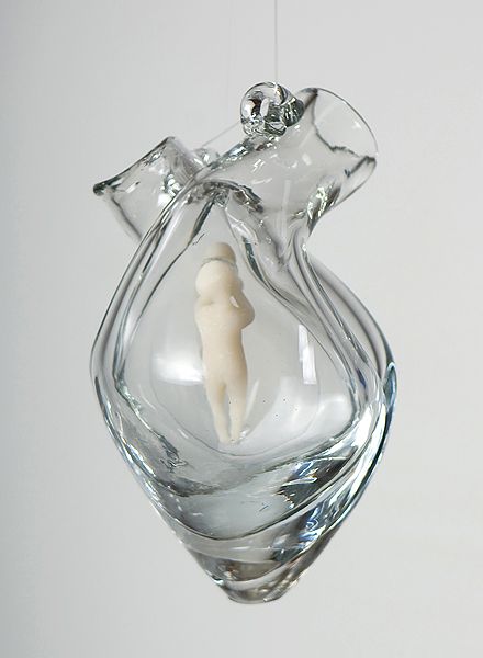 Heart Chamber Listening by YaYa Chou. Design Movements, Anatomical Heart, Beating Heart, Man Ray, Sculpture Installation, Glass Vessel, Heart Art, Sacred Heart, Crystal Heart