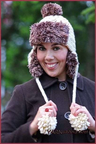 YARNutopia by Nadia Fuad Trapper Hat Crochet, Trapper Hat Pattern, Free Crochet Hat Patterns, Crochet Headwear, Crochet Hat Patterns, Crochet Adult Hat, Fur Trapper Hat, Fur Trapper, Hats Knitted