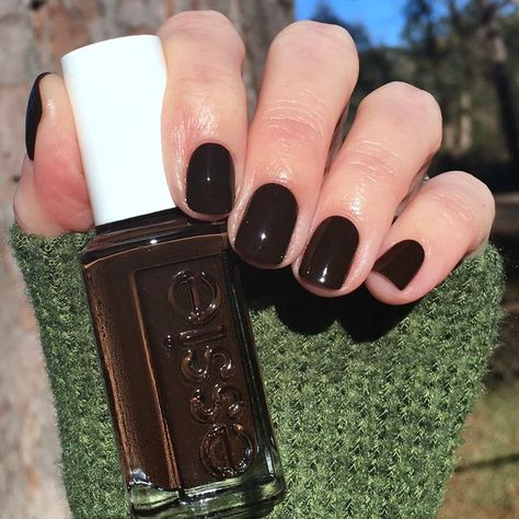 Essie Take The Espresso, Essie Dark Brown Nail Polish, Brown Nail Varnish, Essie Brown Nail Polish Shades, Brown Nails Essie, Essie Brown Nail Polish, Espresso Brown Nails, Essie Brown, Espresso Nails