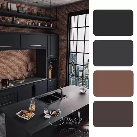 Which one is your favoriteCreate a cohesive whole home color palettehere are your perfect color schemeChristella Designer Industrial Color Scheme, Industrial Color Palette, Interior Color Palette, House Color Schemes Interior, Rustic Color Schemes, Apartment Color Schemes, Kitchen Color Palettes, Color Palette Interior Design, Rustic Color Palettes