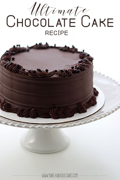 Ultimate Chocolate Cake, Chocolate Cake Recipe Moist, Fabulous Cakes, Homemade Chocolate Cake, Chocolate Cake Decoration, Dark Chocolate Cakes, Best Chocolate Cake, Moist Chocolate Cake, Savoury Cake