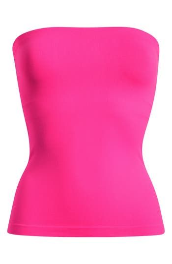 Let your free spirit soar in this shapely, stretchy tube top designed in a strapless silhouette. 15 1/2" center front length (size Medium/Large) Strapless Partially lined 92% nylon, 8% spandex Machine wash, dry flat Imported Women's Clothing Hot Pink Tube Top, Strapless Tank Top, Pink Tube Top, Fuchsia Pink, Free Spirit, Tube Top, Carry On, Hot Pink, Tops Designs