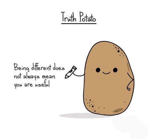 Truth Potato, Potato Quotes, Potato Drawing, Potato Funny, Animal Comics, Sasha Braus, Funny Animal Comics, Cute Potato, Kids Sofa