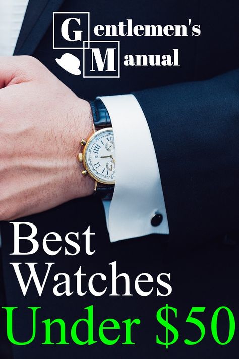 Real gentlemen wear watches.  It is one of the few accessories we can wear that can showcase our style and fashion.  In this article I will show you my opinion of the best budget watches for gentlemen under $50. Cheap Watches For Men, Gentlemen Wear, Wear Watch, Cheap Bracelets, Best Watches, Cheap Watches, Best Watches For Men, Best Budget, Style Accessories