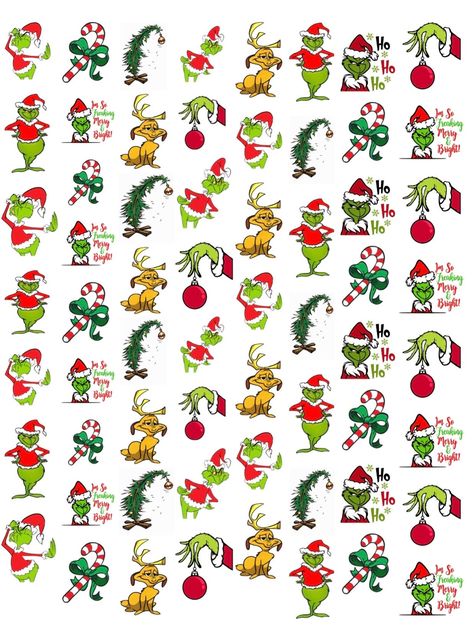 Grinch Nail Stickers, Christmas Nail Decals, Grinch Stickers, Paper Place, Transparent Paper, Grinch Christmas, Christmas Nail, Base Coat, Nail Decals