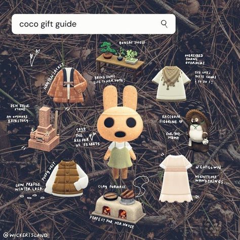 -ˏˋ coco gift guide(s) ˊˎ-⠀ ⠀⠀ ⠀ so here's my take on coco: i see that she gets grouped in with the normal girlies, especially on more… Gift Guide Acnh, Birthday Gift Guide, Animal Crossing, A R, Gift Guide, Coco, Birthday Gift, Birthday, Instagram