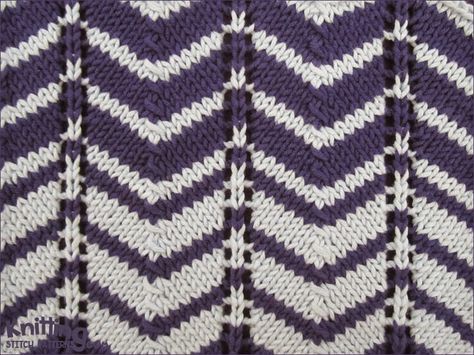 Two-color Chevron pattern is work over a multiple of 12 stitches plus 1. Easy to knit and easy to remember Knitting Stitch Patterns, Baby Boy Knitting Patterns Free, Stitches Knitting, Loom Knitting Stitches, Knitting Abbreviations, Color Chevron, Grandma Style, Knitting Patterns Free Blanket, Baby Boy Knitting Patterns