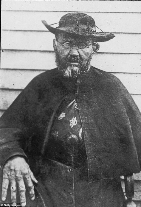 Much-admired: Father Damien, known as the leper priest of Molokai, was named a saint by the Roman Catholic Church in 2009 Wikipedia Logo, Catholic Priest, Robert Louis Stevenson, Rene Magritte, Roman Catholic Church, Papa Francisco, Catholic Art, Roman Catholic, Catholic Faith