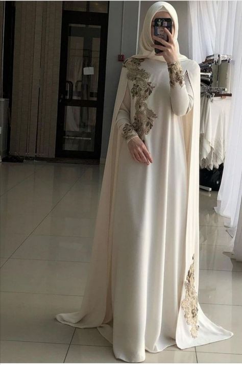 Bridal Abaya, Burqa Design, Arabic Abaya, Designer Abaya, Wedding Abaya, Fashion Abaya, Islamic Fashion Dresses, Fesyen Islam, Muslimah Wedding Dress