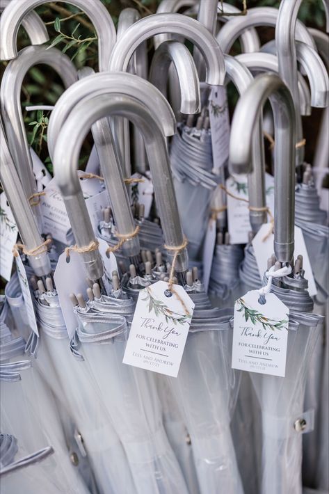 wedding favors, rain on wedding day, wedding day, wedding gifts, wedding, rainy wedding, rainy wedding day, bride and groom, wedding Umbrella Party Favors, Umbrellas For Wedding Guests, Elopement Favors, Functional Wedding Favors, Dark Whimsical Wedding, Umbrella Wedding Favors, Clear Umbrella Wedding, Ali Fatima, Umbrella For Wedding