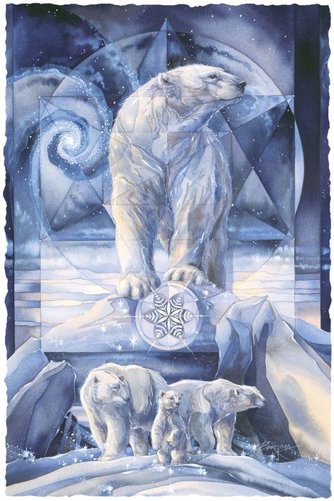 In Following Dreams, Destiny Is Found - Prints Following Dreams, Jody Bergsma, Polar Bear Art, Image Halloween, Have Inspiration, Animal Totems, Bear Art, Polar Bears, Native Art