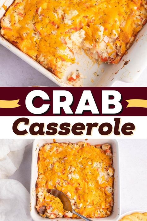 Crab Casserole Crab Casserole Recipes, Chinese Food At Home, Asian Entrees, Crab Bake, Crab Casserole, Boxed Lunches, Casseroles Recipes, Watermelon Smoothie Recipes, Crab Pasta