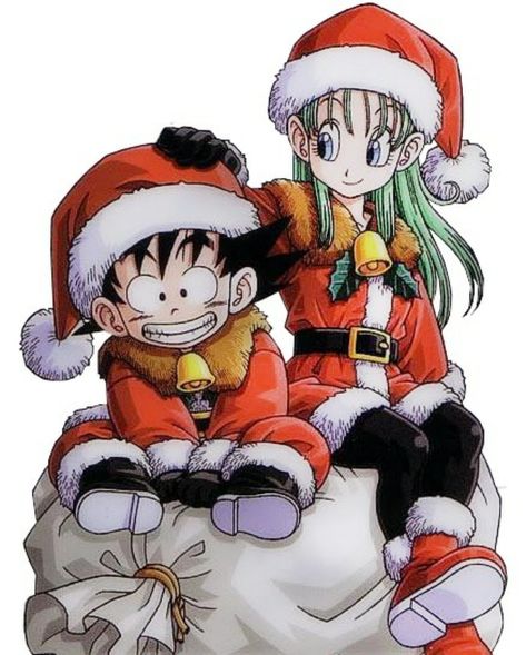 Goku & Bulma Merry Christmas Goku And Bulma, Dragon Z, Gameboy Color, Anime Christmas, Dragon Balls, Dragon Ball Wallpapers, Dragon Ball Goku, Dragon Ball Gt, Dragon Ball Art