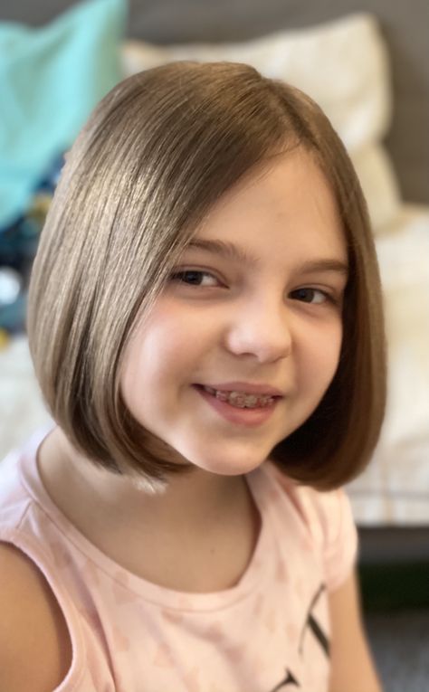 Girls Long Bob Haircut Kids, Back Of Bob Haircut, Haircut For Girls, Bob Haircut For Girls, Long Bob Haircuts, Kids Hair Cuts, Girl Haircuts, Short Bob Haircuts, Kids Hair