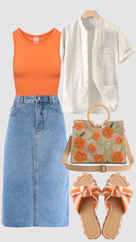 Summer Outfits For Autumn Palette, Casual Chic Summer Outfits Classy, Modest Looks For Summer, Summer 24 Outfit Ideas, Casual Summer Dress Outfit Ideas, Summer Work Outfits Office Casual 2024, Modest Summer Outfits 2024, Modesty Outfits Summer, Cute Summer Church Outfits