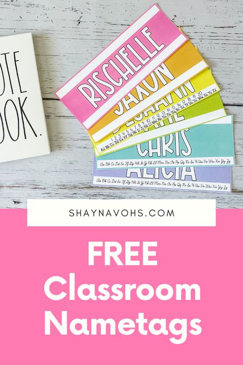 Name Tags Preschool, Name Tags For Cubbies, Cubby Tags Preschool, Classroom Labels Printables, Door Name Tags, Preschool Name Tags, Cubby Name Tags, Free Classroom Decor, Preschool Cubbies