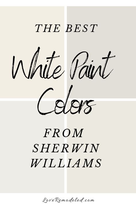 White Paint Colors from Sherwin Williams -  #Colors #Paint #Sherwin #White #Williams Trim Cabinets, Best White Paint Colors, Off White Paint Colors, Painting Trim White, Trim Paint Color, White Wall Paint, Sherwin Williams White, Best White Paint, Farmhouse Paint Colors