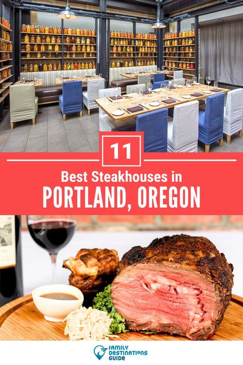 11 Best Steakhouses in Portland, OR Portland Restaurants, Unique Cafe, Family Destinations, Foodie Travel, Portland Oregon, Dining Experiences, Places To Eat, Portland, Steak