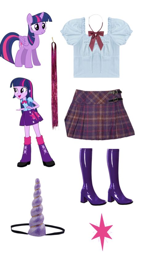 Twilight Sparkle Halloween, Twilight Sparkle Costume, Twilight Makeup, My Little Pony Costume, Halloween Costume Party, Halloween Party Costumes, Twilight Sparkle, Halloween Outfits, Costume Party