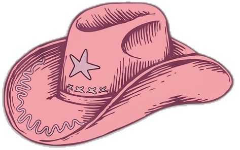 Cowboy Hat Drawing, Cowboy Hat Tattoo, Lets Go Girls, Pink Cowboy Hat, Pink Cowboy, Hat Aesthetic, Cowgirl Bachelorette, Pony Birthday, Cowgirl Aesthetic