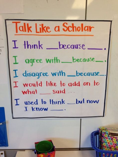 Turn And Talk Anchor Chart First Grade, Beachy Classroom, Accountable Talk, Teaching Classroom Management, Sentence Stems, Reading Assessment, Report Cards, Classroom Anchor Charts, Teaching Second Grade