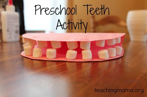 “D” is for… | Teaching Mama Teeth Activity, Marshmallow Activities, Dental Health Week, Dental Health Preschool, Teaching Mama, Community Helpers Theme, Community Helpers Preschool, Dental Health Month, Learning At Home