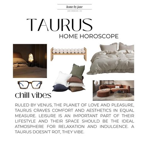 As the sun moves into Taurus, a shift in energy takes hold. The impulsive fire of Aries season gives way to the grounded, deliberate pace of Taurus. So, out with the warm, vibrant colors and bold geometric patterns of Aries season, and in with all things earth tones and luxurious materials. It’s time to indulge the senses and surround ourselves with beauty – in honor of Taurus’ love for all things aesthetically pleasing. The collection below highlights the style and design elements that cre... Taurus Energy Aesthetic, Taurus Home Aesthetic, Taurus Aesthetic, 2024 Manifestations, Taurus Sun, Sun In Taurus, Astrology Aesthetic, Aries Season, Libra Women