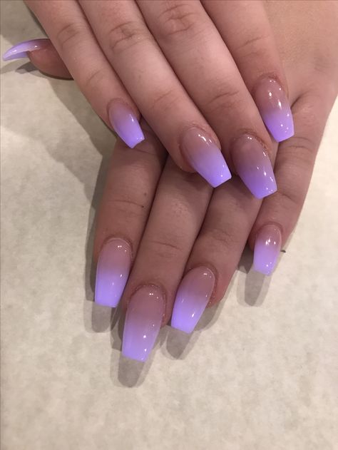 Light Purple Nails, Purple Ombre Nails, Unghie Sfumate, Purple Nail Art, Lilac Nails, Purple Acrylic Nails, Purple Nail Designs, Lavender Nails, Ombre Acrylic Nails