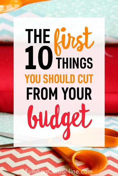 If your budget needs a makeover, check out this list of the first ten things you should cut to save money! #budget #budgettips Faire Son Budget, Frugal Travel, Living On A Budget, Making A Budget, Budgeting Worksheets, Budget Planer, Budget Saving, Budget Printables, Text Overlay