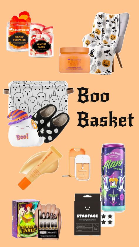 Boo Basket for Tween/Teen Girls Fall Gift Baskets, Halloween Gift Baskets, Food Net, Candy Club, Vampire Fangs, Boo Basket, Fall Gifts, Teen Girls, Tarot Decks