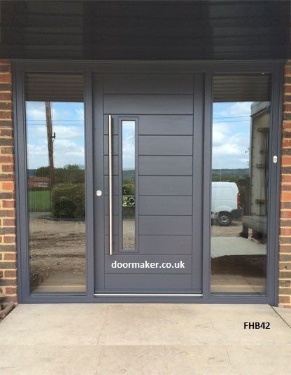 contemporarydoor-grey-fhb42-1: Wide Front Doors, Grey Front Door, Dating Funny, Contemporary Front Doors, Contemporary Door, Farmhouse Front Door, Contemporary Doors, Modern Entrance, Tank Pool