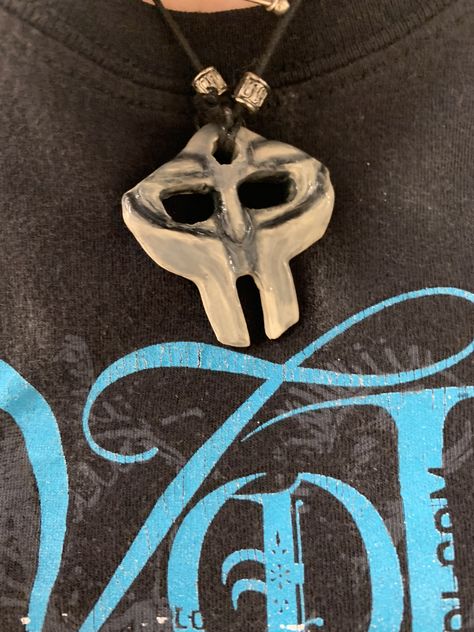 Mf doom pendant hand made necklace, pottery Mf Doom Necklace, Clay Classes, Mf Doom, Material Girl, Ceramic Jewelry, Material Girls, Hand Made, Wallpapers, Ceramics