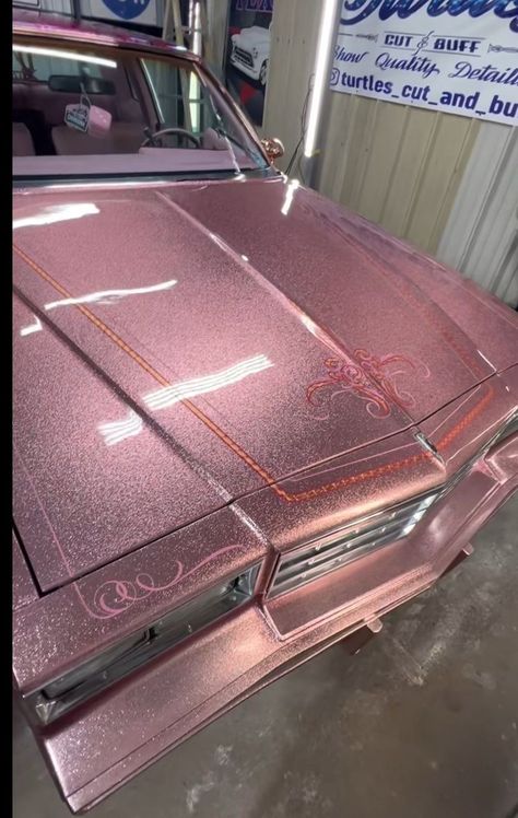 Pink Chicana Aesthetic, Pink Lowrider Wallpaper, Pink Lowrider, Car Aesthetic Couple, Car Interior Aesthetic, Car Trip Essentials, Trip Drawing, Car Tips And Tricks, Car Decorating Ideas