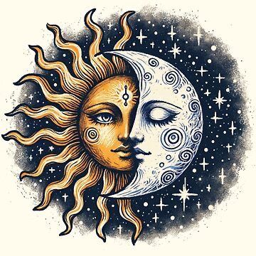 Vintage Sun And Moon, Vintage Sun, Moon Face, Solar Eclipse, Sun And Moon, Day And Night, Tattoo Ideas, Iphone Case, Solar