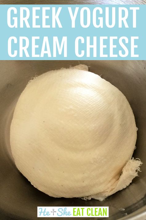 Greek Yogurt Cream Cheese, Yogurt Cream Cheese, Healthy Cream Cheese, Make Greek Yogurt, Clean Eating Lifestyle, Make Cream Cheese, Yogurt Flavors, Healthier Eating, Cream Cheese Recipes